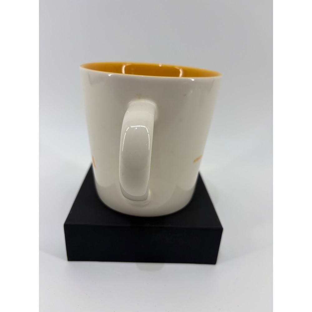 Starbucks Kenya Elephant Coffee Mug 14oz 2005 Africa Arabia White Yellow Cup - Picture 2 of 6